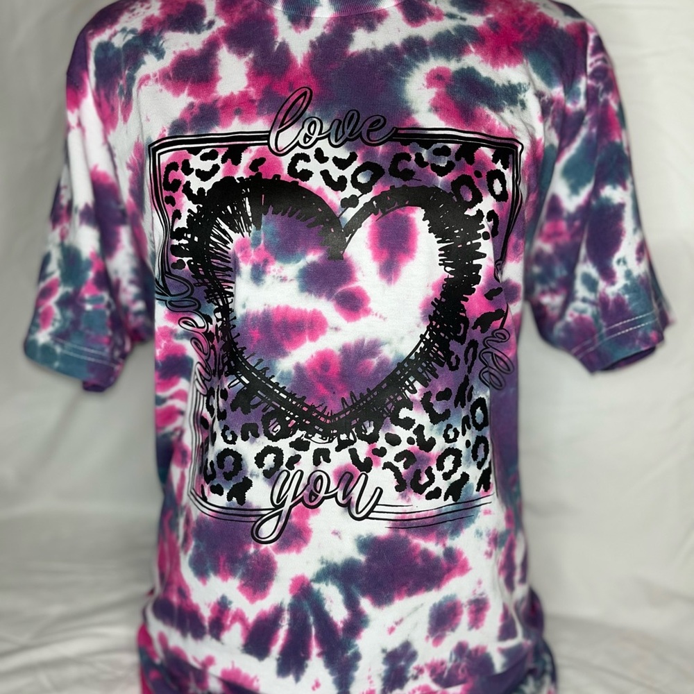 Handmade custom tiedye graphic tee unisex Sz M